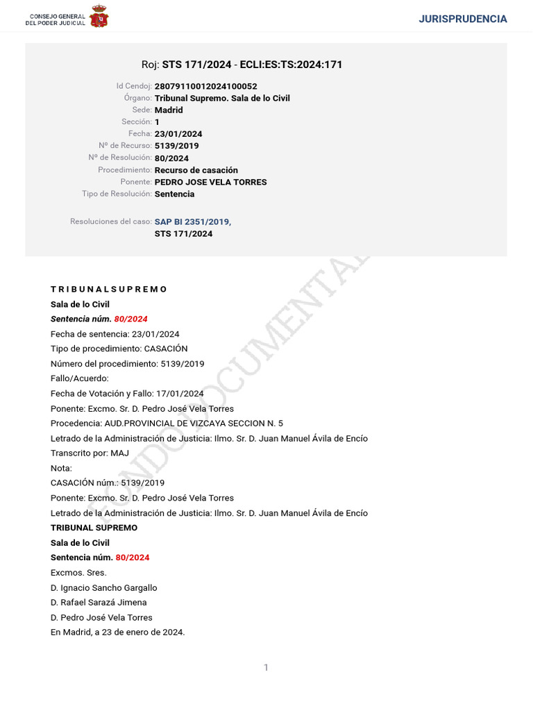 Ts. Civil | PDF | Caso de ley | Sentencia (ley)