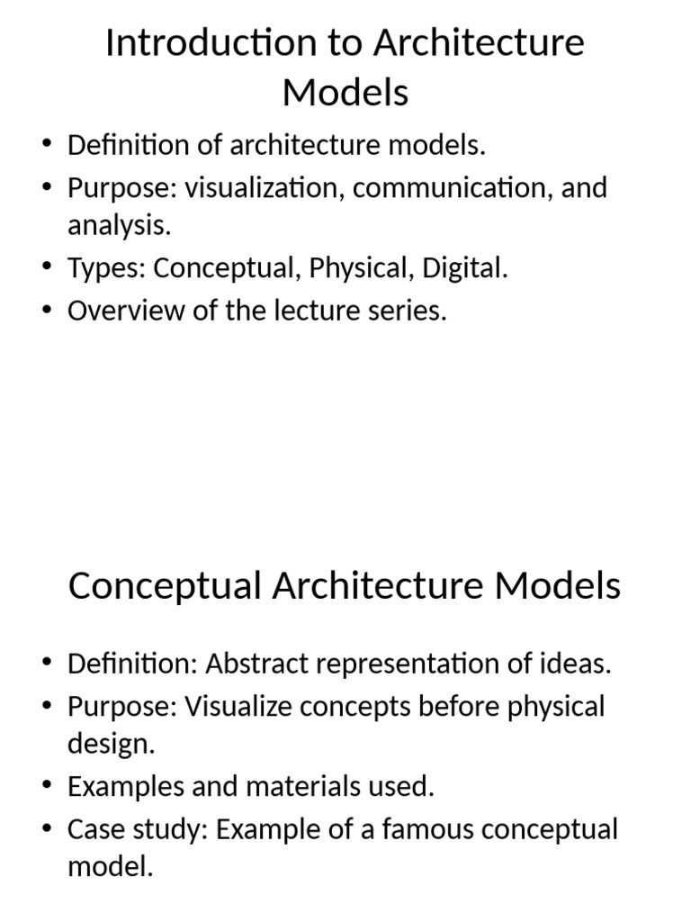 Overview of Architecture Modeling Types | PDF