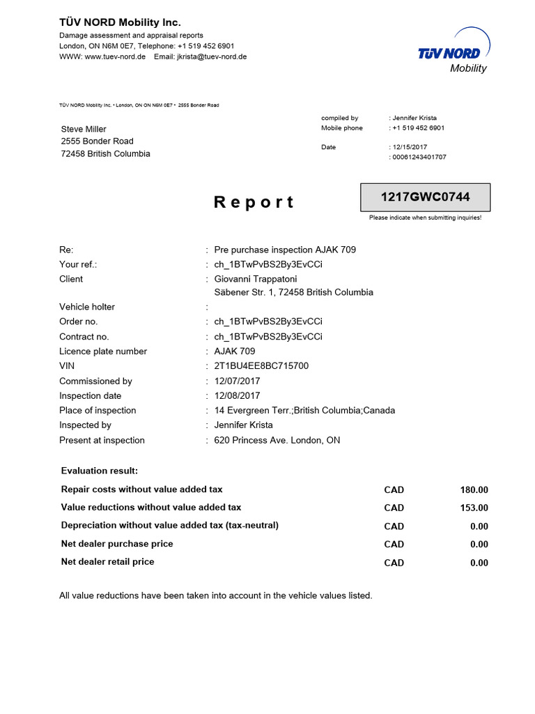 Vehicle Inspection Report for AJAK 709 | PDF | Tire | Vehicles