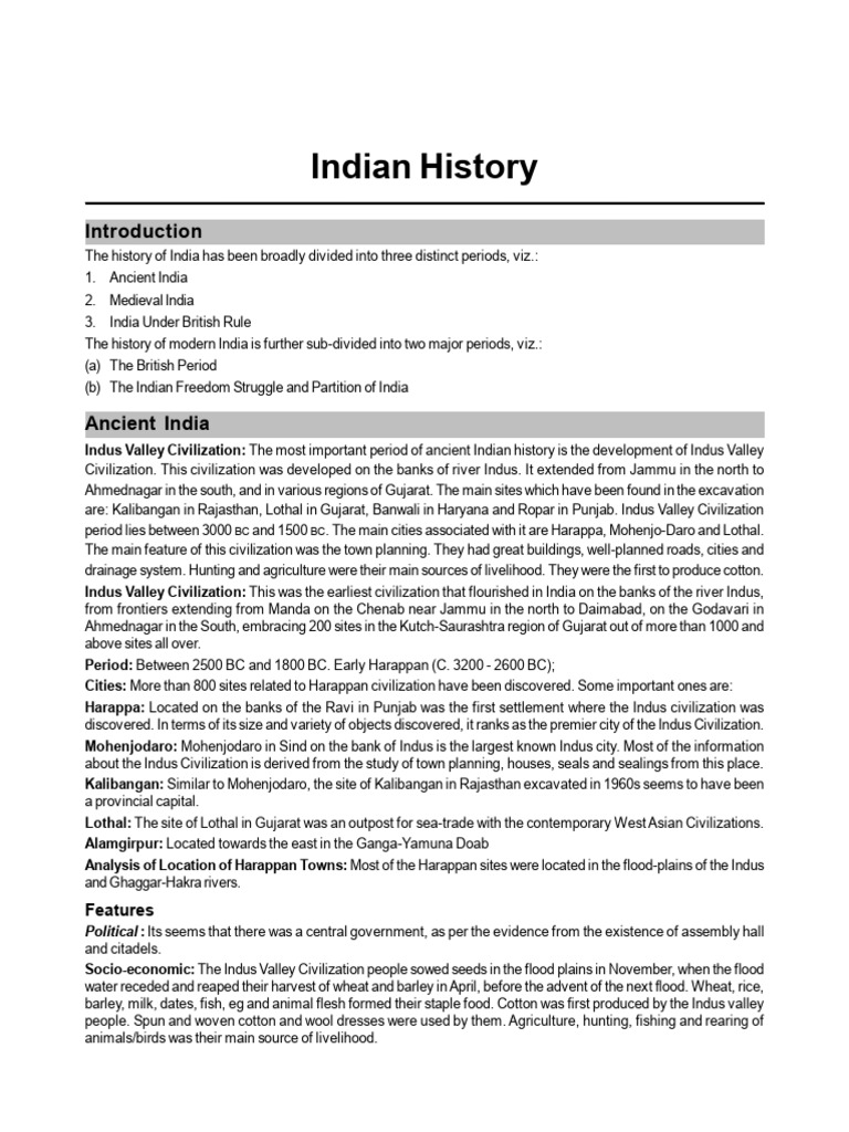 Overview of Ancient Indian History | PDF | Mahatma Gandhi | Vedas
