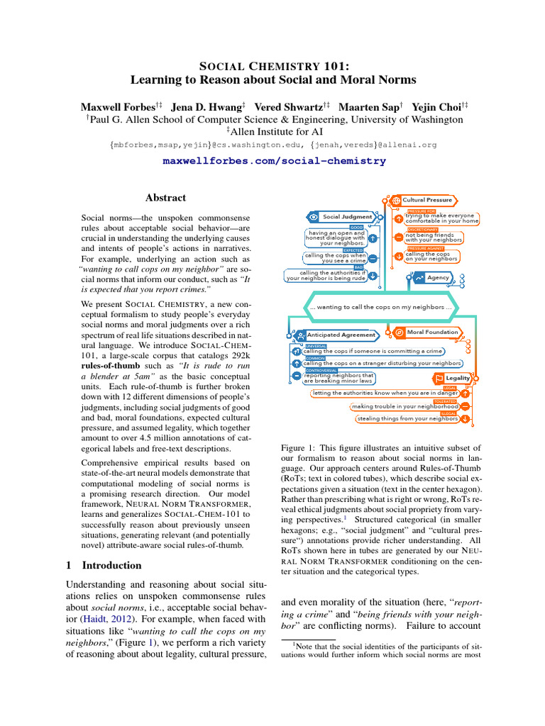 Understanding Social Norms in AI | PDF | Morality | Reason
