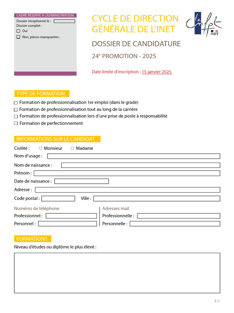 Dossier DG Selection 2025 0 | PDF