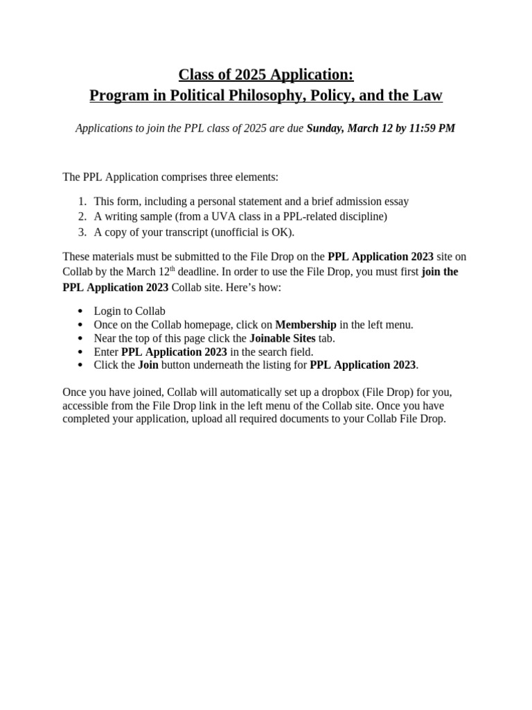 PPL Class of 2025 Application Guide | PDF | Supreme Court Of The United ...