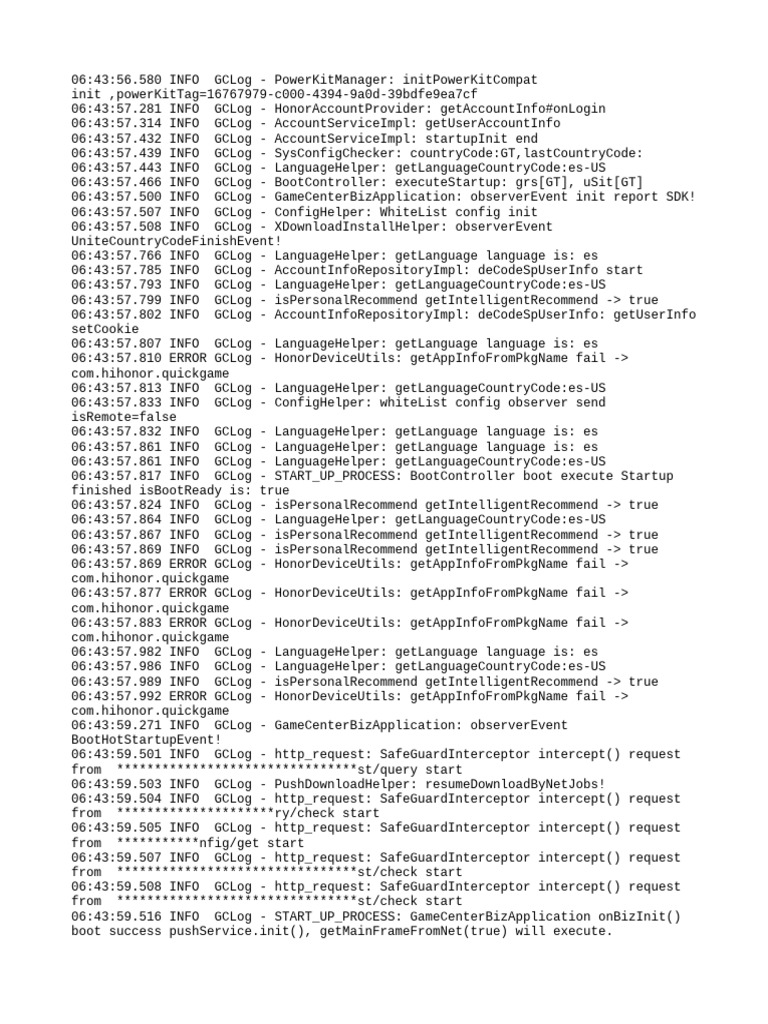 GameCenter Startup Logs | PDF | Telecommunications | Computer Engineering