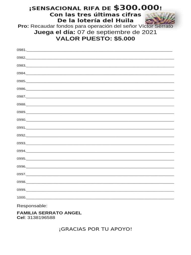 Gran Rifa de Una Cobija | PDF