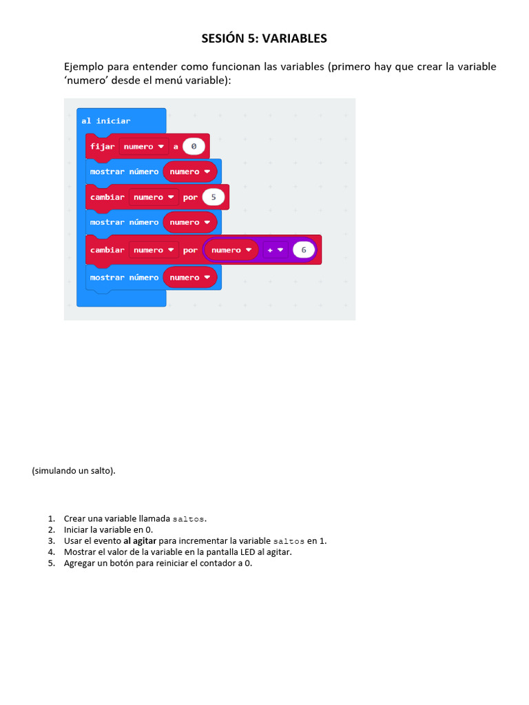 Proyectos de Variables en Micro:bit | PDF | Informática