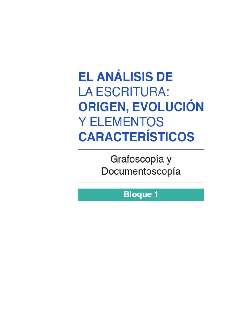 Introducción a la Grafoscopía | PDF | Escritura | Evolución