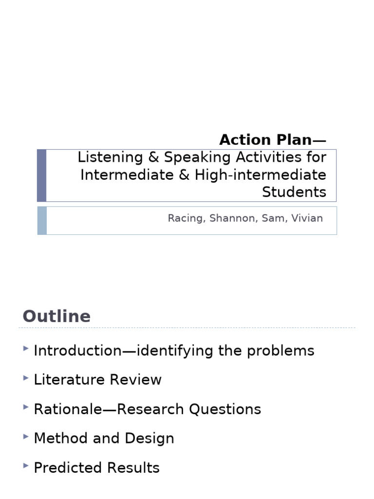 Listening Speaking - Group 1 | PDF | Learning Styles | English Language