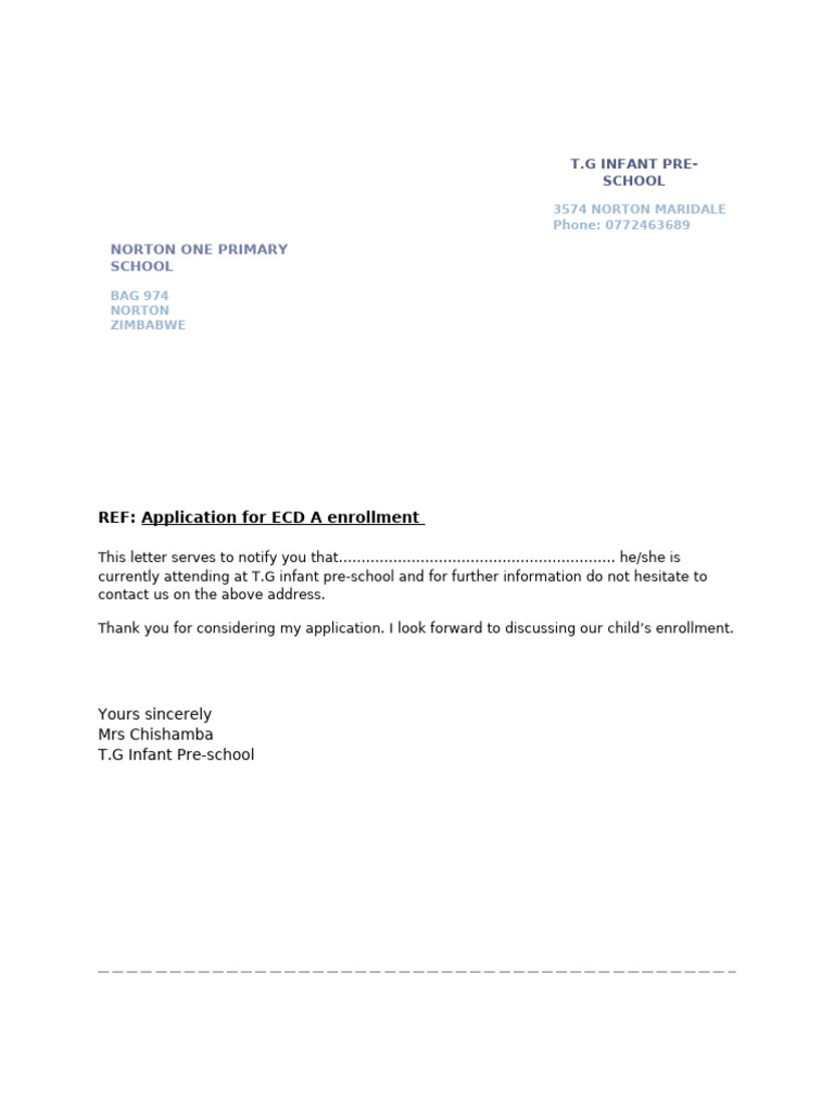 Application Letter | PDF