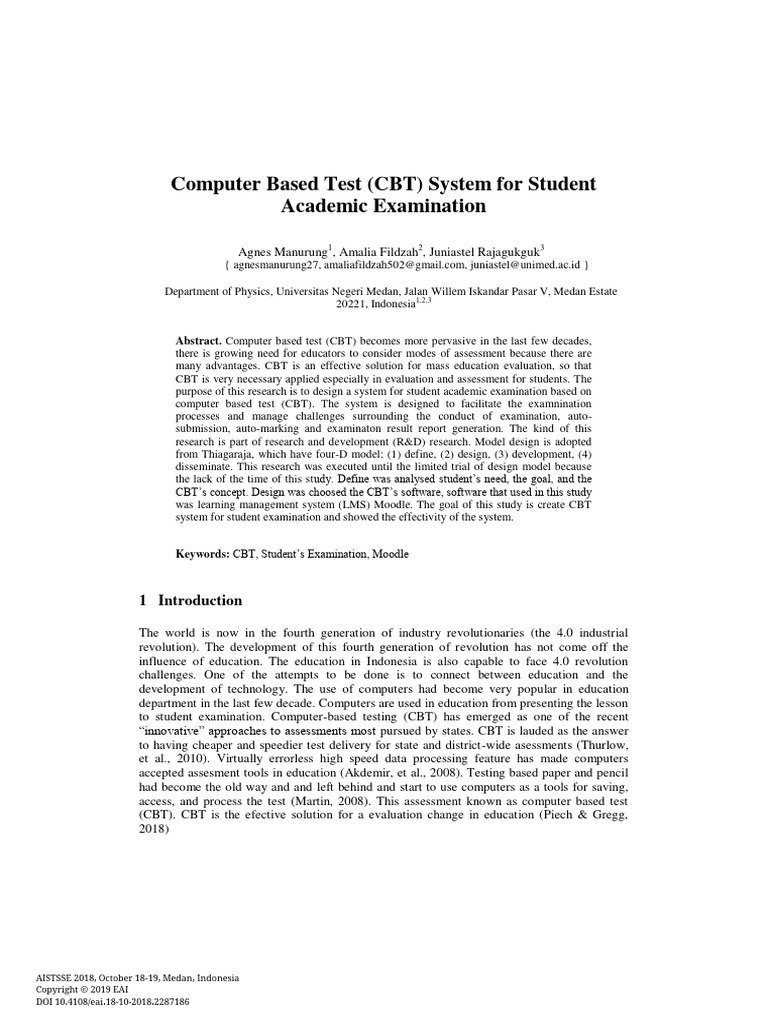 Computer Based Test CBT System For Stude | PDF | Web Server | Internet ...