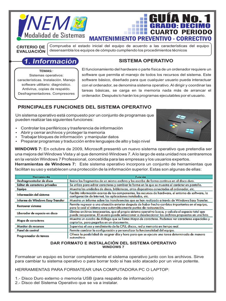 Mantenimiento y Formateo de Windows 7 | PDF | Windows 7 | Microsoft Windows