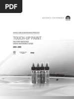 2009 Touch Up Paint Guide