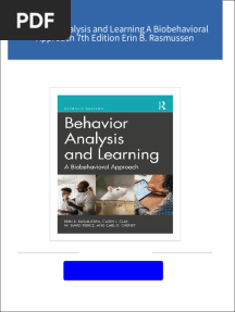Download Complete Behavior Analysis and Learning A Biobehavioral Approach 7th Edition Erin B. Rasmussen PDF for All Chapters