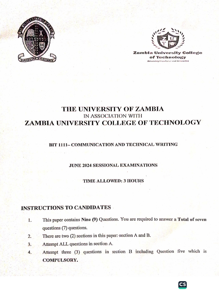 BIT 1111 - Communication and Technical Writing | PDF