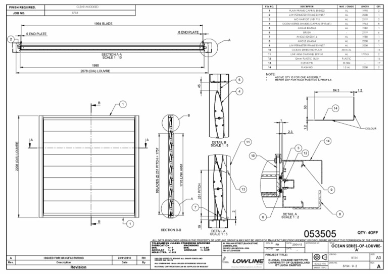 8754-9-2 A LOWLINE Louver Blade Clear Anodised | PDF