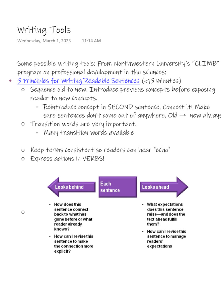 Writing Tools Tips | PDF
