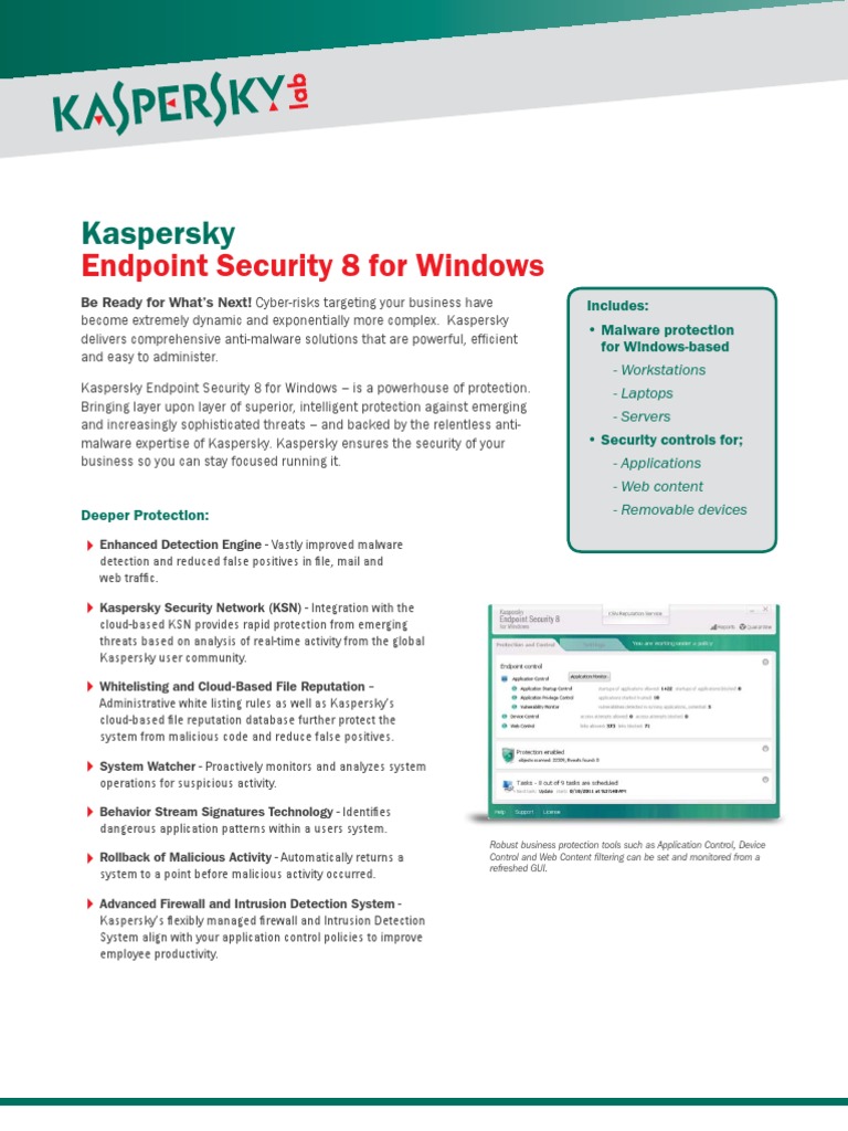 Kaspersky Endpoint Security 8 For Windows | PDF | Microsoft Windows ...