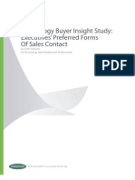 Technology Buyer Insight Study - Executives - Preferred Forms of Sales Contact