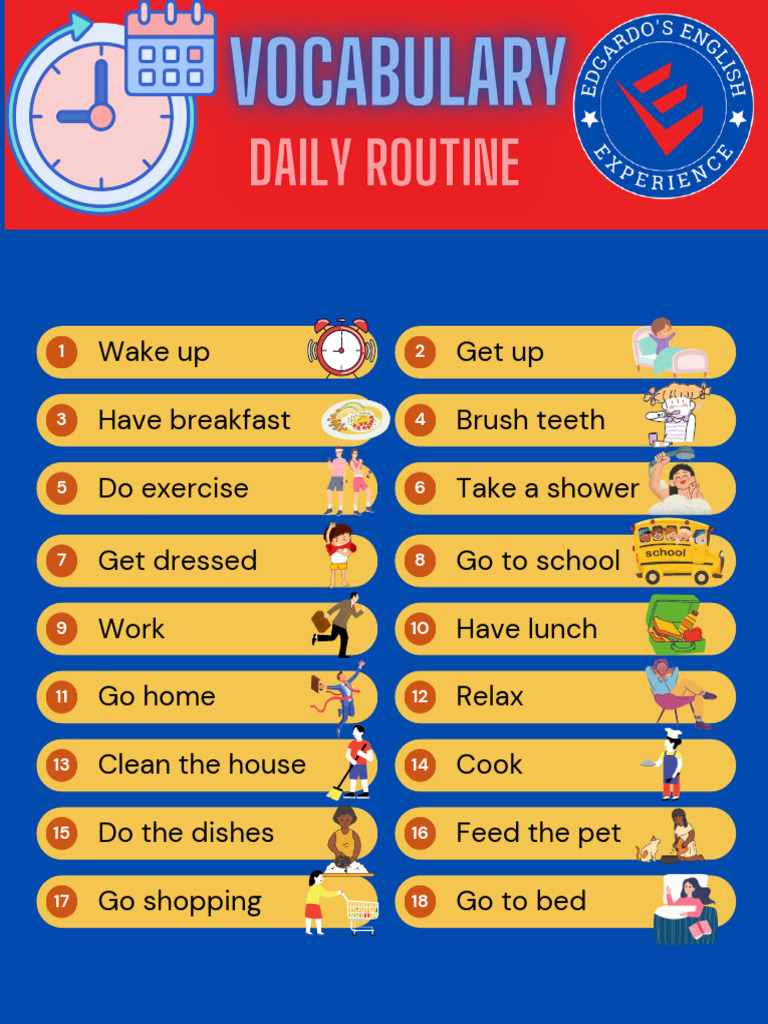 Daily Routines and Present Simple Guide | PDF | Linguistic Morphology ...