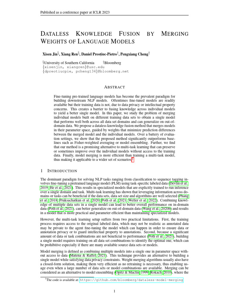 NLP Model Merging for Privacy | PDF | Applied Mathematics