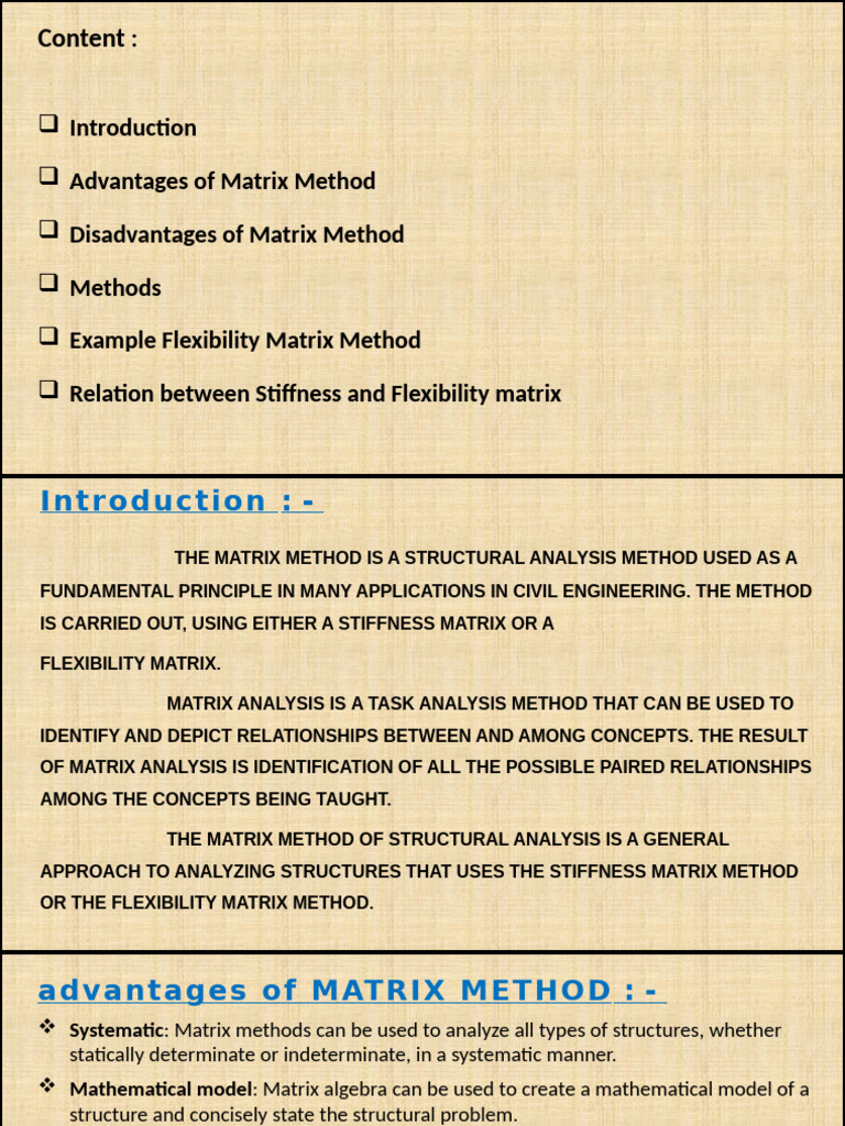 Matrix Methods in Structural Analysis | PDF | Structural Analysis ...