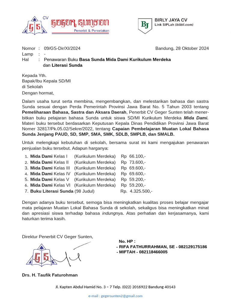 Penawaran Buku Mida Dami Kelas SD | PDF