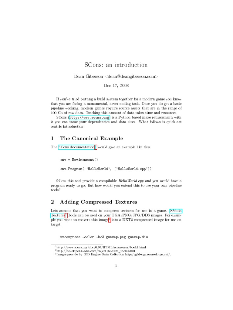 Game Devs: Master SCons Basics | PDF | Scope (Computer Science ...