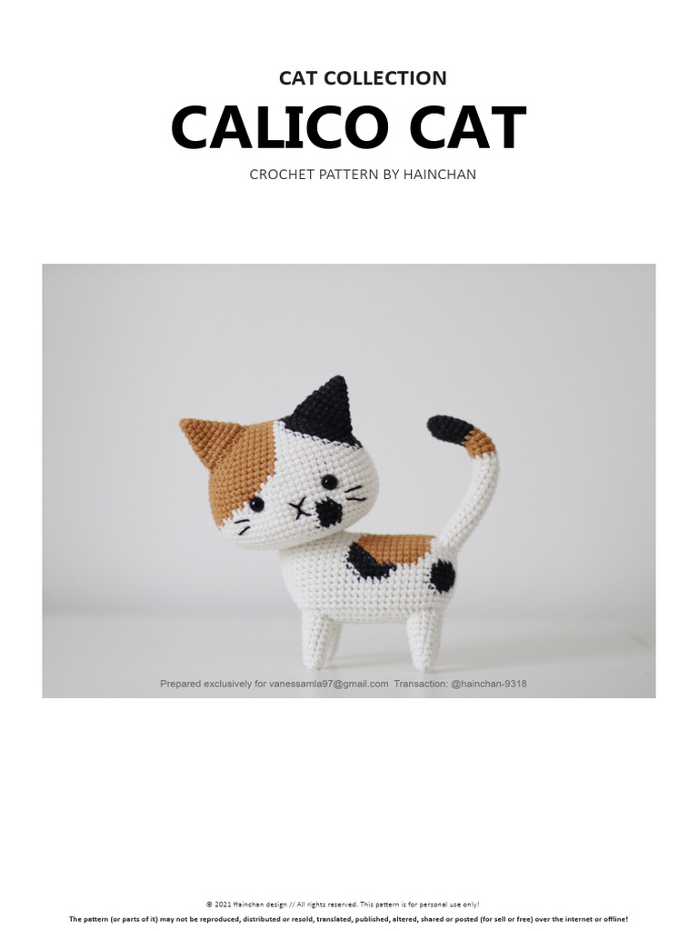 Calico Cat Crochet Pattern Guide | PDF | Crochet | Yarn