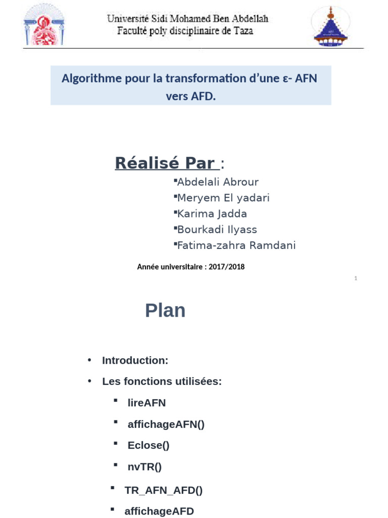 Transformation d'un ε-AFN en AFD | PDF