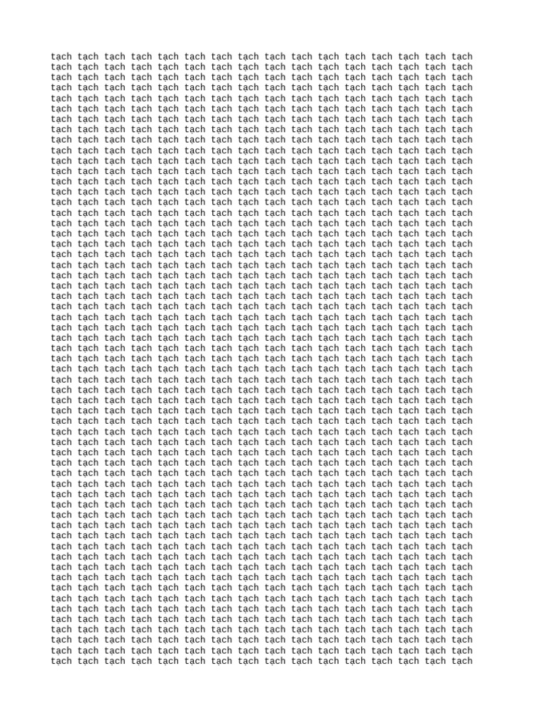 Tach 1000 Times | PDF