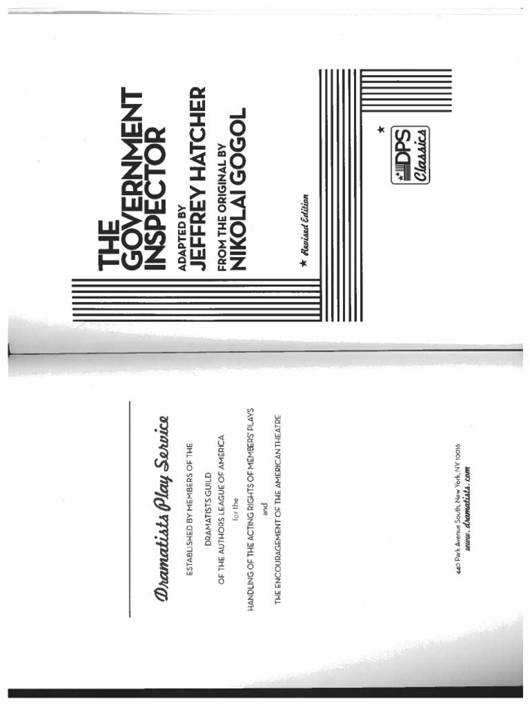 Government Inspector Script | PDF | Copyright