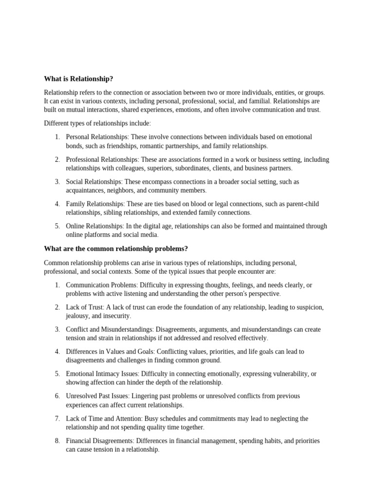 Understanding Relationships and Solutions | PDF | Conflict Resolution ...