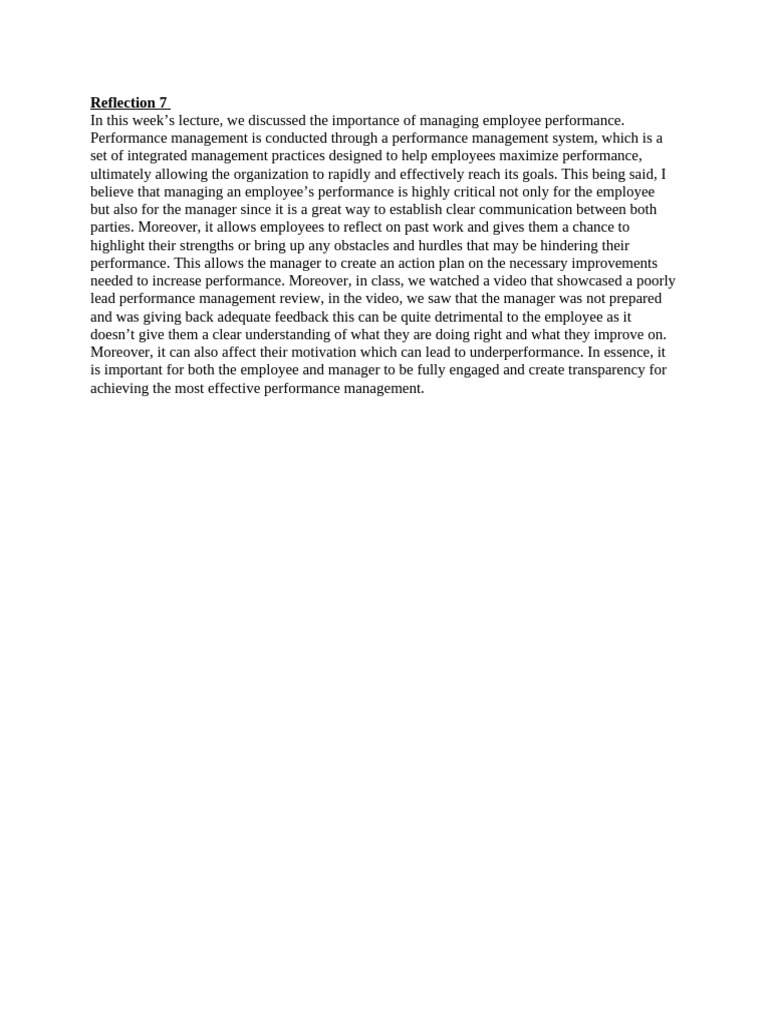Effective Employee Performance Management | PDF