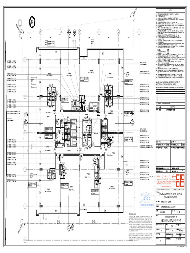 Second Floor Mechanical Plan Layout | PDF | Duct (Flow) | Building ...