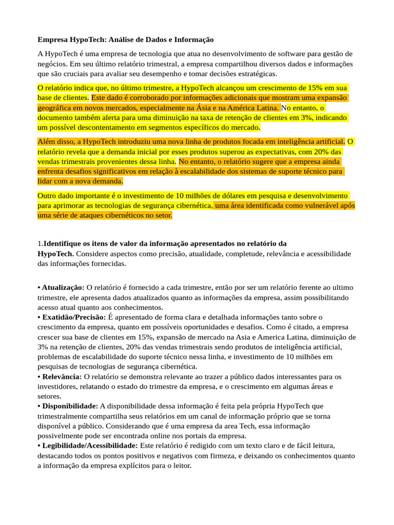 Análise de Desempenho da HypoTech 2023 | PDF | Segurança de ...