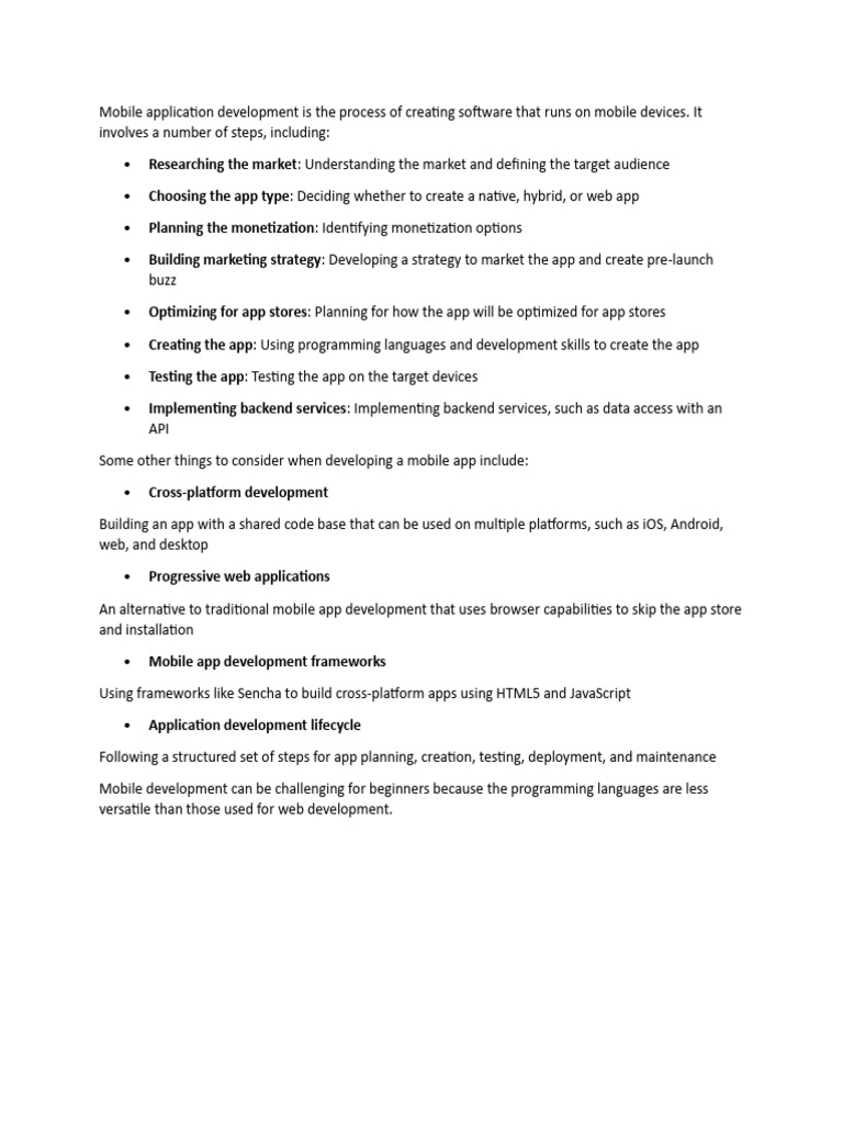 Mobile App Development Process Guide | PDF