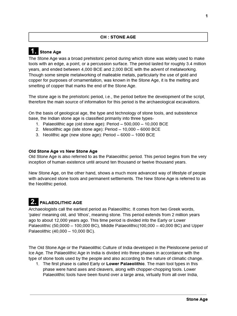 Ancient History notes _1248296 | PDF | Neolithic | Stone Age