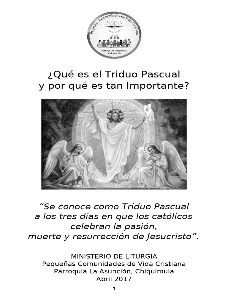 Triduo Pascual: Significado y Celebración | PDF | Pascua de ...