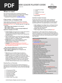 D&D Adventurers League Players Guide v15.1