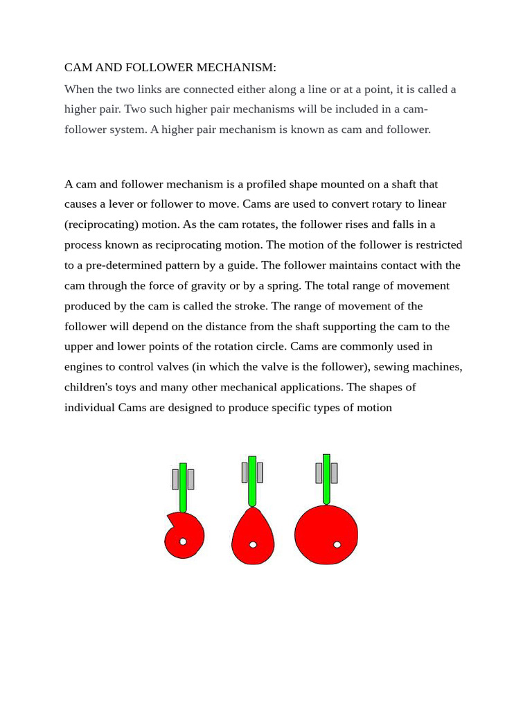 Cam and Follower Mechanism | PDF | Machines | Tools