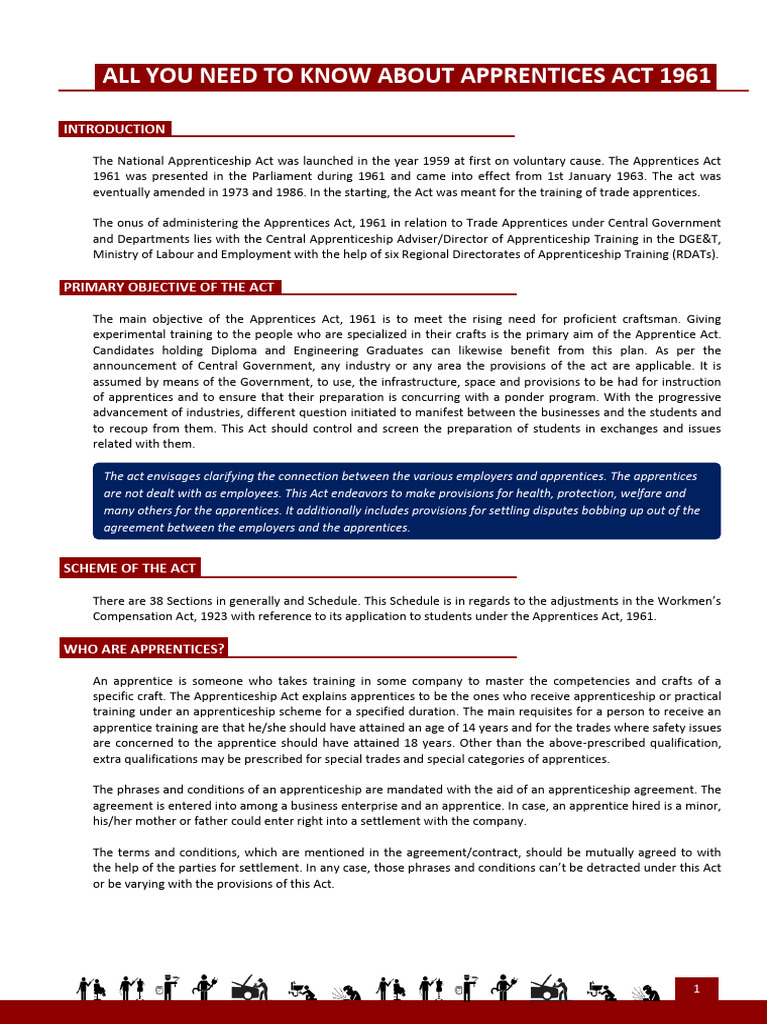 Basics_Apprentices_Act | PDF | Apprenticeship | Employment