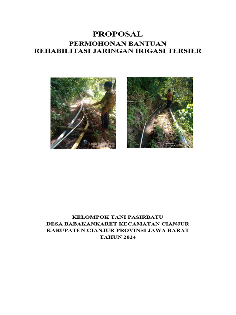 Proposal RJIT Pasirbatu 2024 | PDF