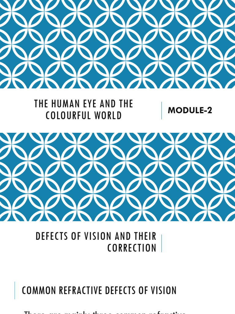 Vision Defects and Corrections in Class 10 | PDF | Prism | Eye
