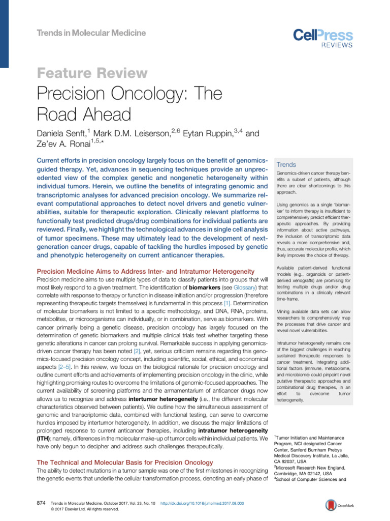 PIIS147149991417301430 | PDF | Personalized Medicine | Cancer