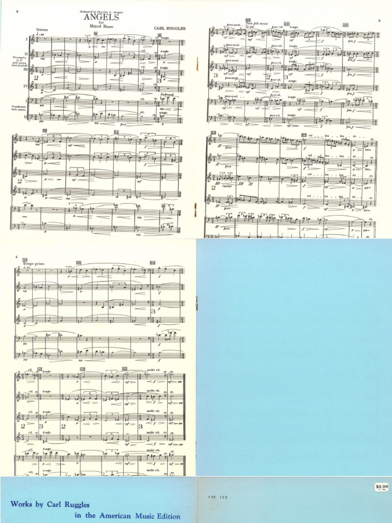 Ruggles Angels For Muted Brass Original | PDF