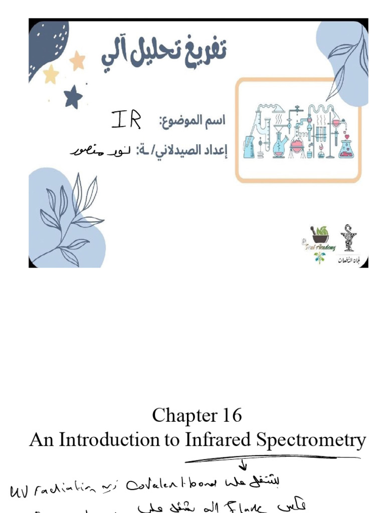IR Part 1-1 | PDF | Infrared Spectroscopy | Spectroscopy