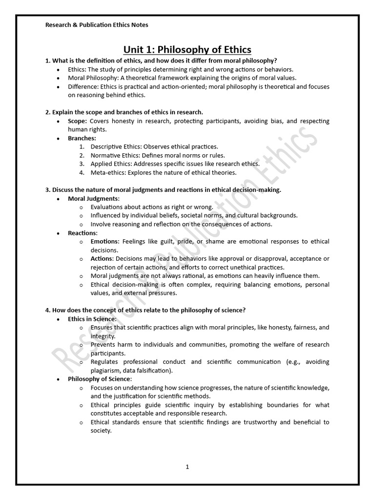 RPE Notes | PDF | Open Access | Morality