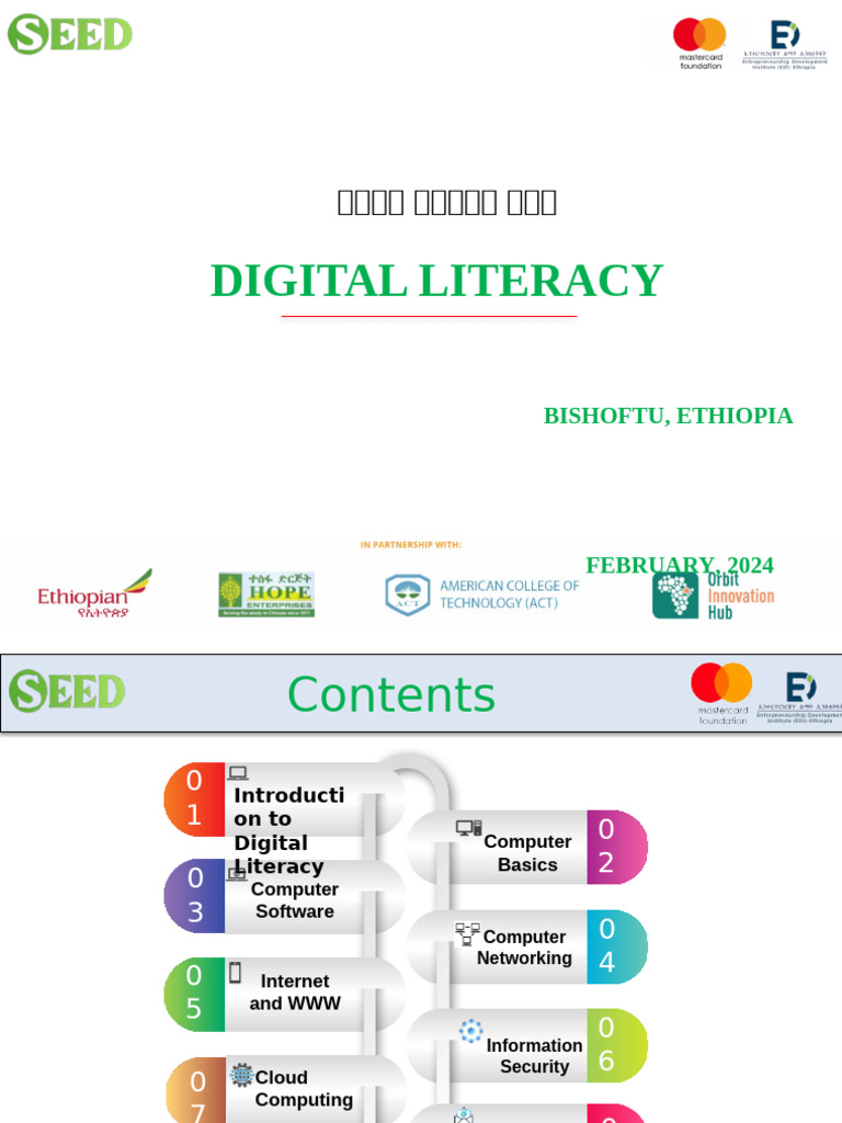 Digital Literacy Overview in Ethiopia | PDF | Operating System | Security