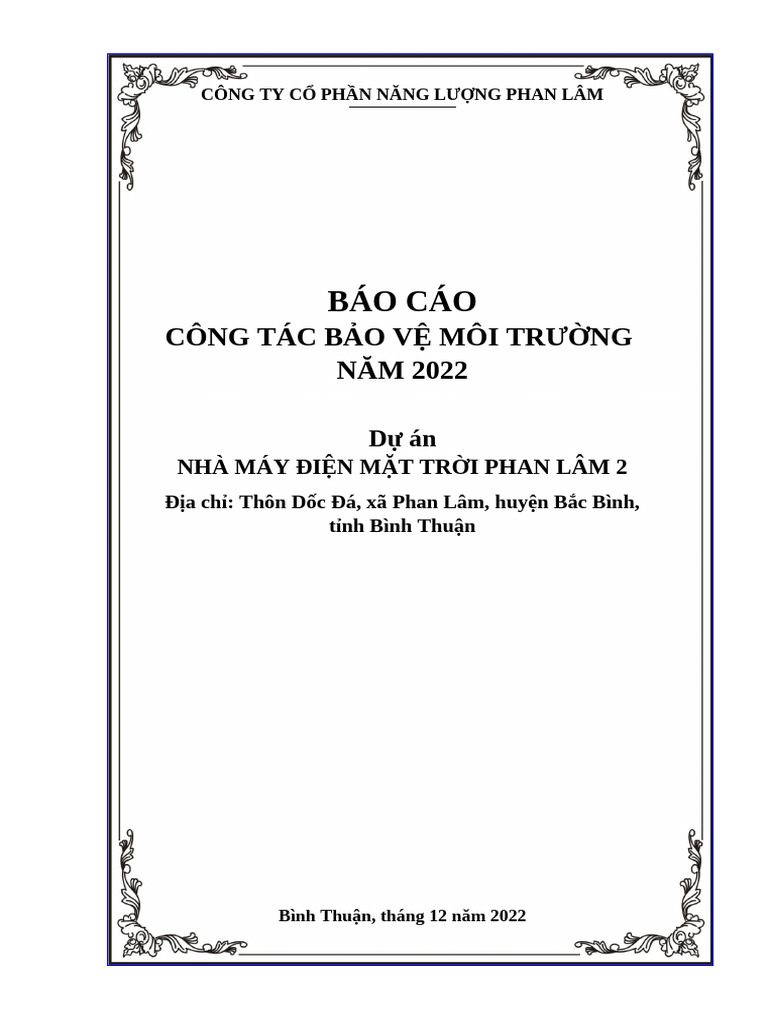BC BVMT PhanLam 2022 | PDF