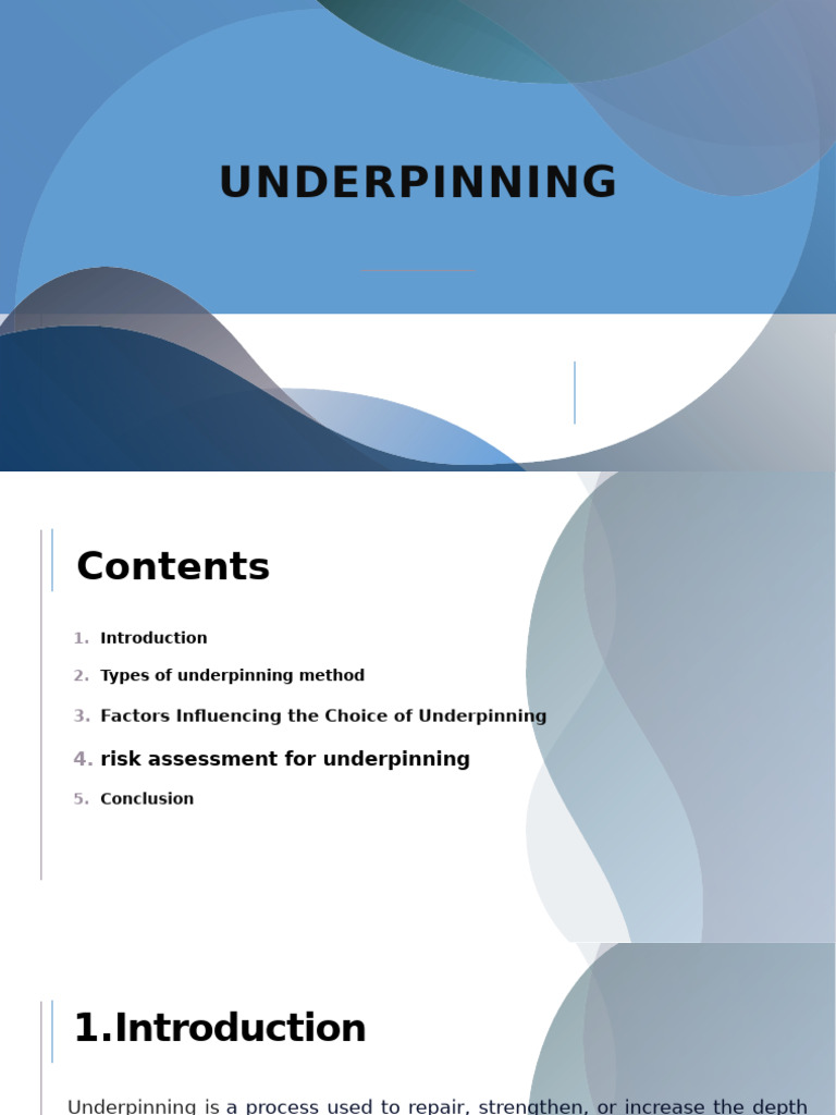 Underpinning | PDF | Deep Foundation | Foundation (Engineering)